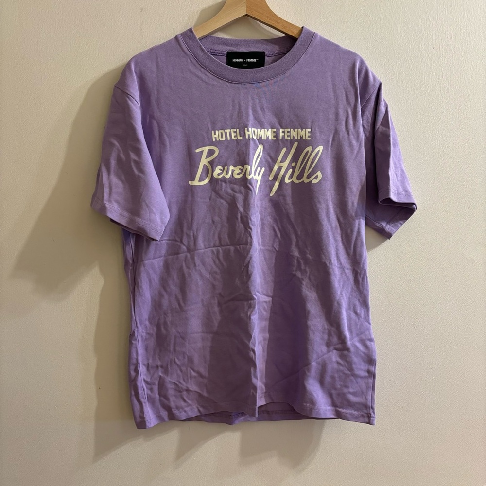 Hotel Homme Femme Purple Short Sleeve Tee